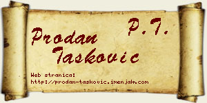 Prodan Tasković vizit kartica